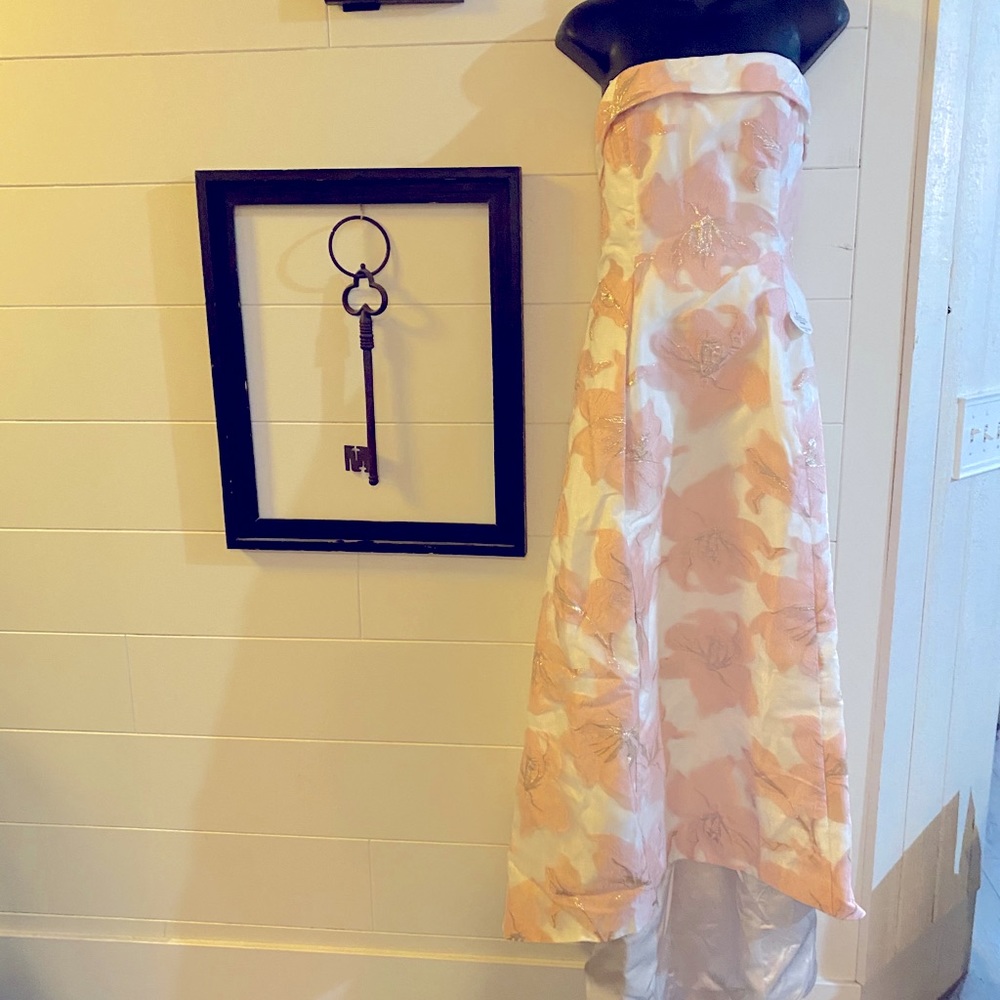 NWT ChiChi London Tall jacquard bandeau maxi dress